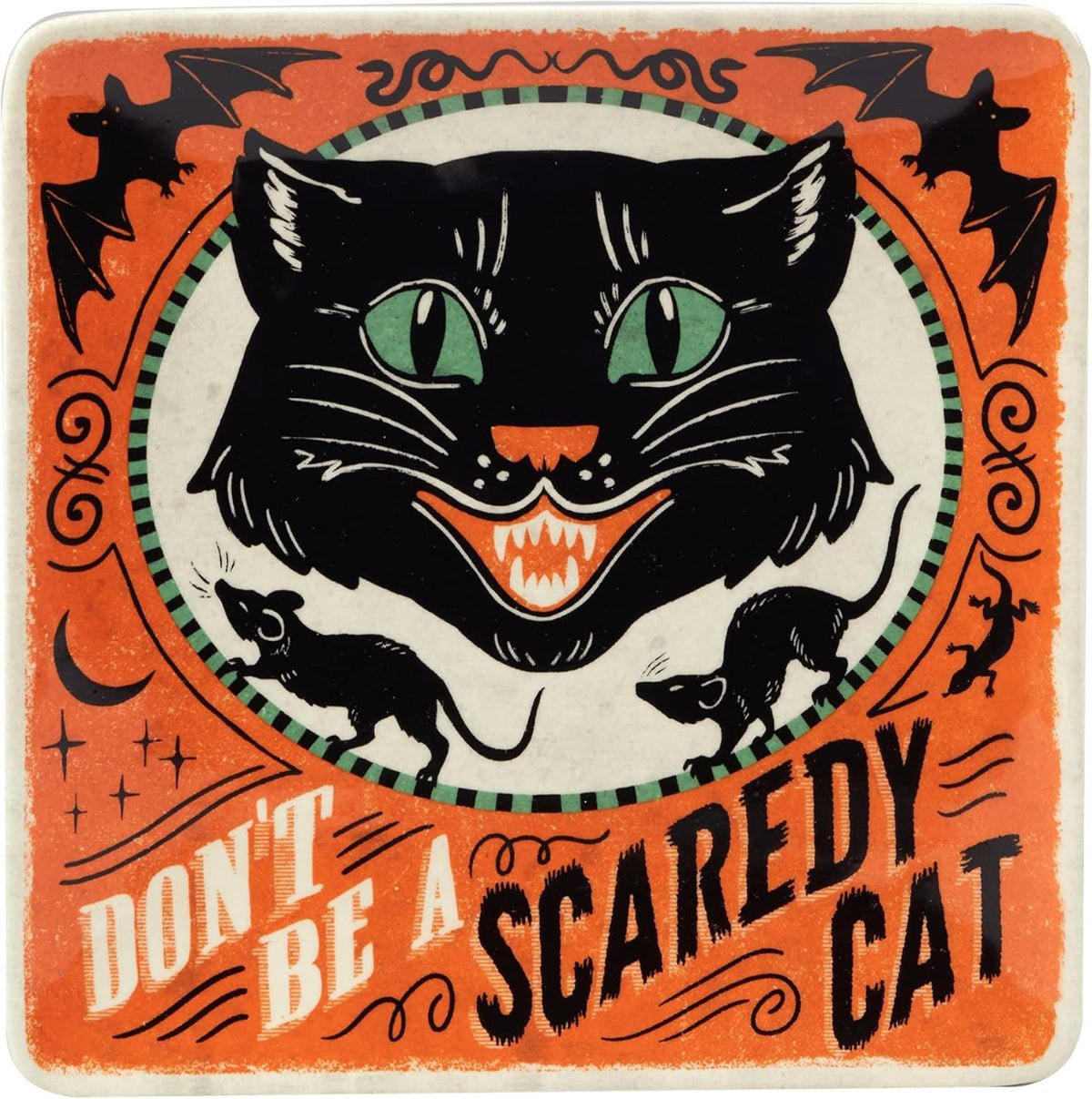 Scaredy Cat Halloween Dessert Plate 8.5" Assorted - Twirls + Twigs