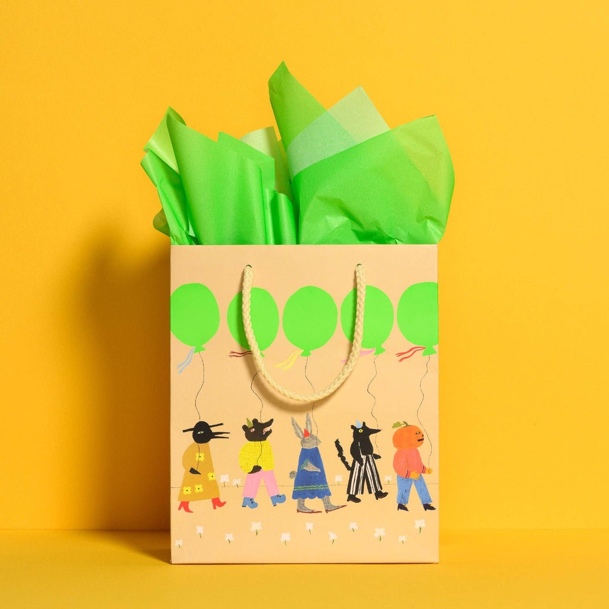 Neon Green Tissue Paper: 8 Sheets - Twirls + Twigs