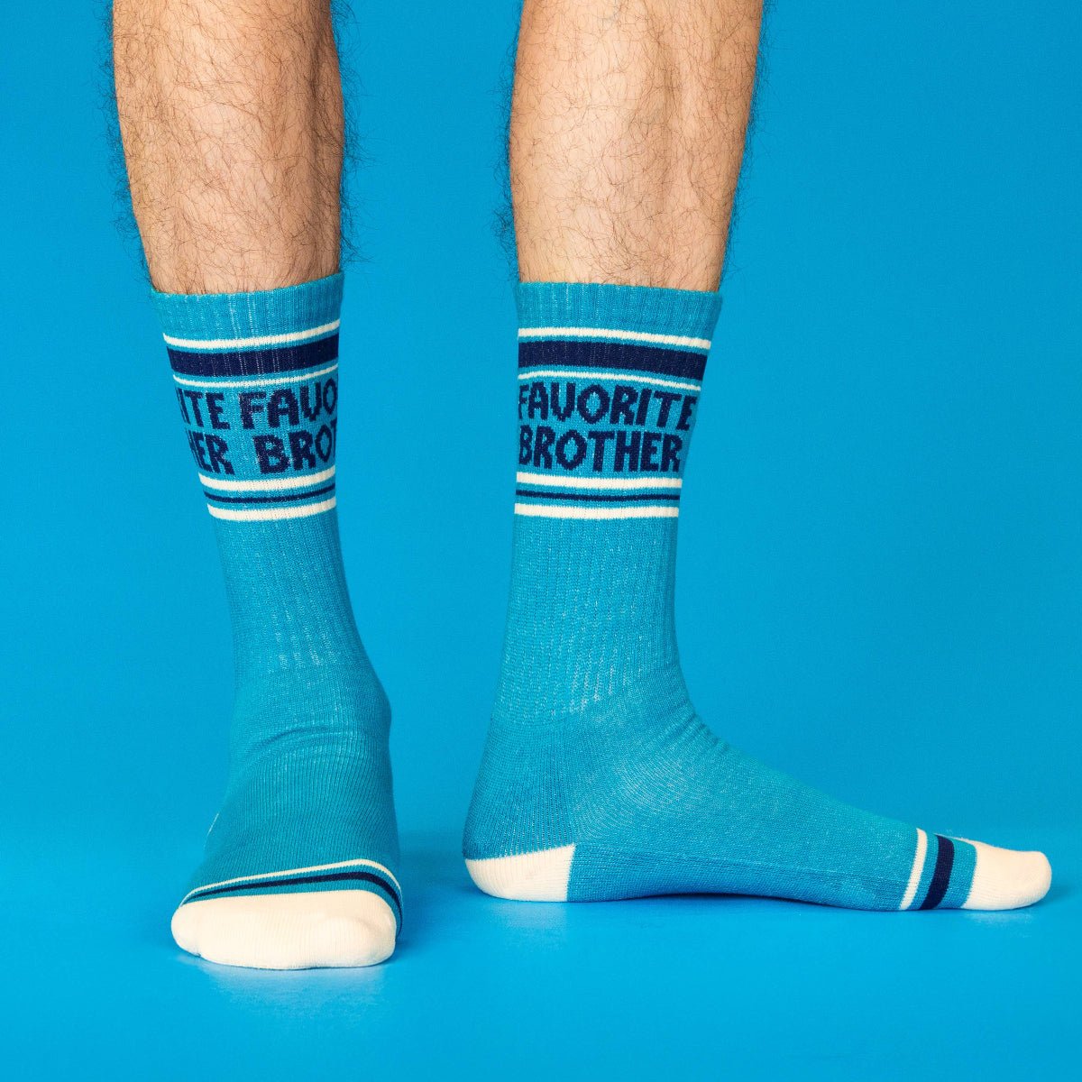 Favorite Brother Gym Crew Socks - Twirls + Twigs