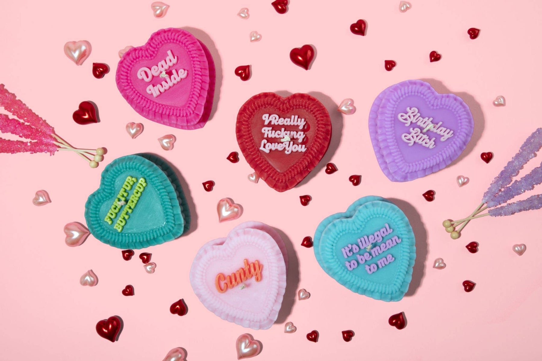 I Really Fucking Love You Heart Candle - Twirls + Twigs