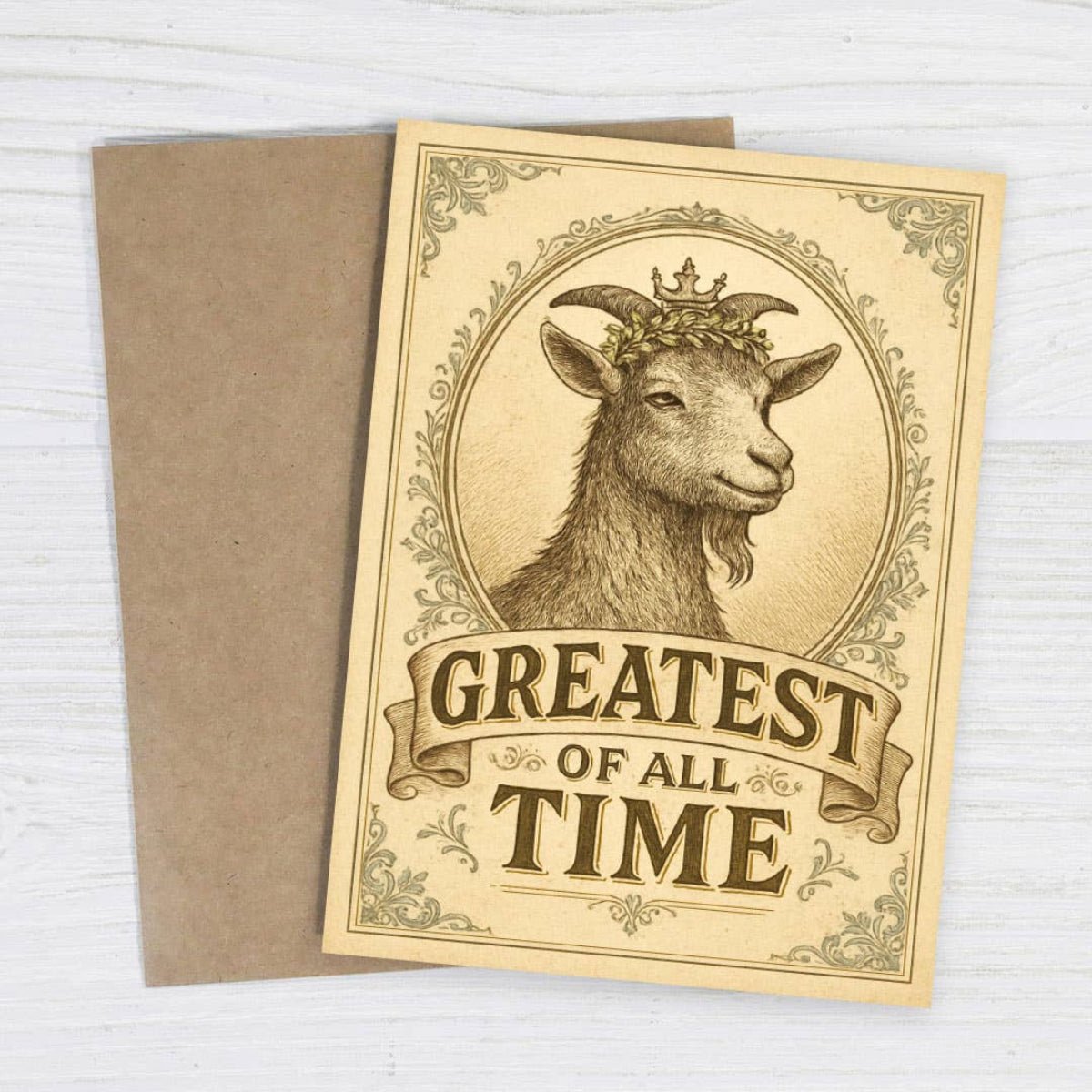 Greatest of All Time Goat – Funny Appreciation Card - Twirls + Twigs