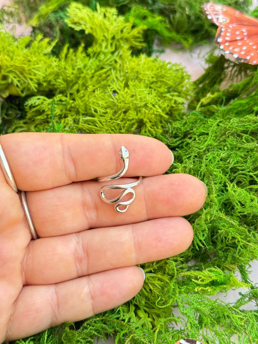 Snake Ring (Gold + Silver): Silver - Twirls + Twigs