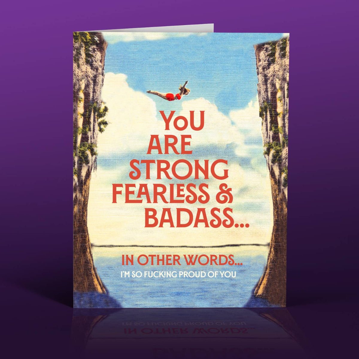 STRONG FEARLESS BADASS Encouragement Card - Twirls + Twigs