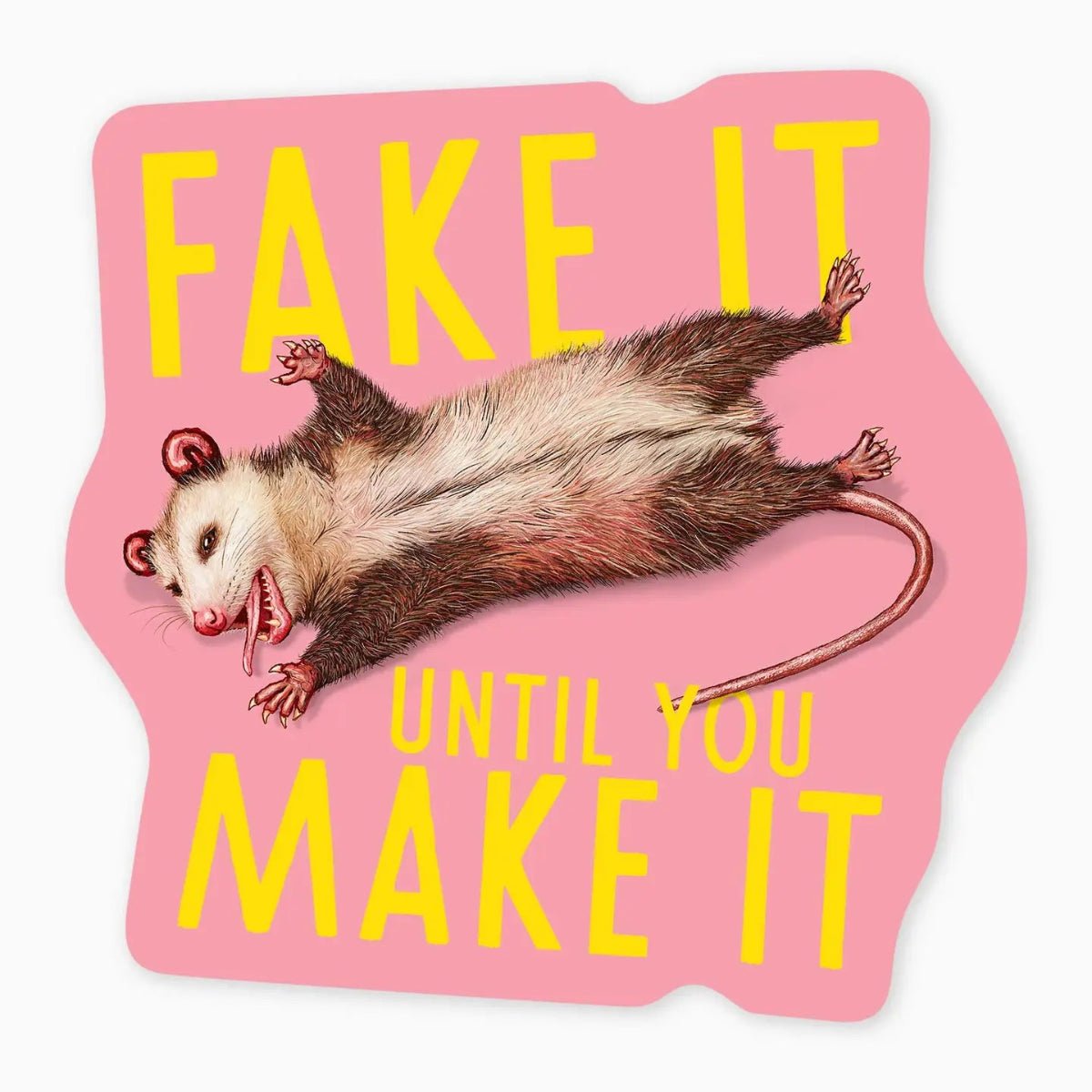 Fake It - 3" Art Sticker - Twirls + Twigs