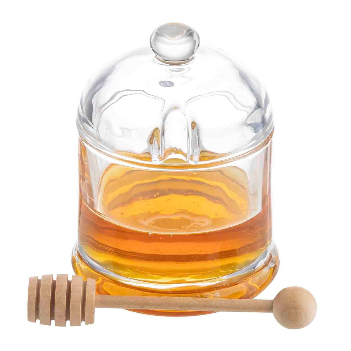 Honey Dipper Set, Includes Glass Jar & Wood Dipper - Twirls + Twigs