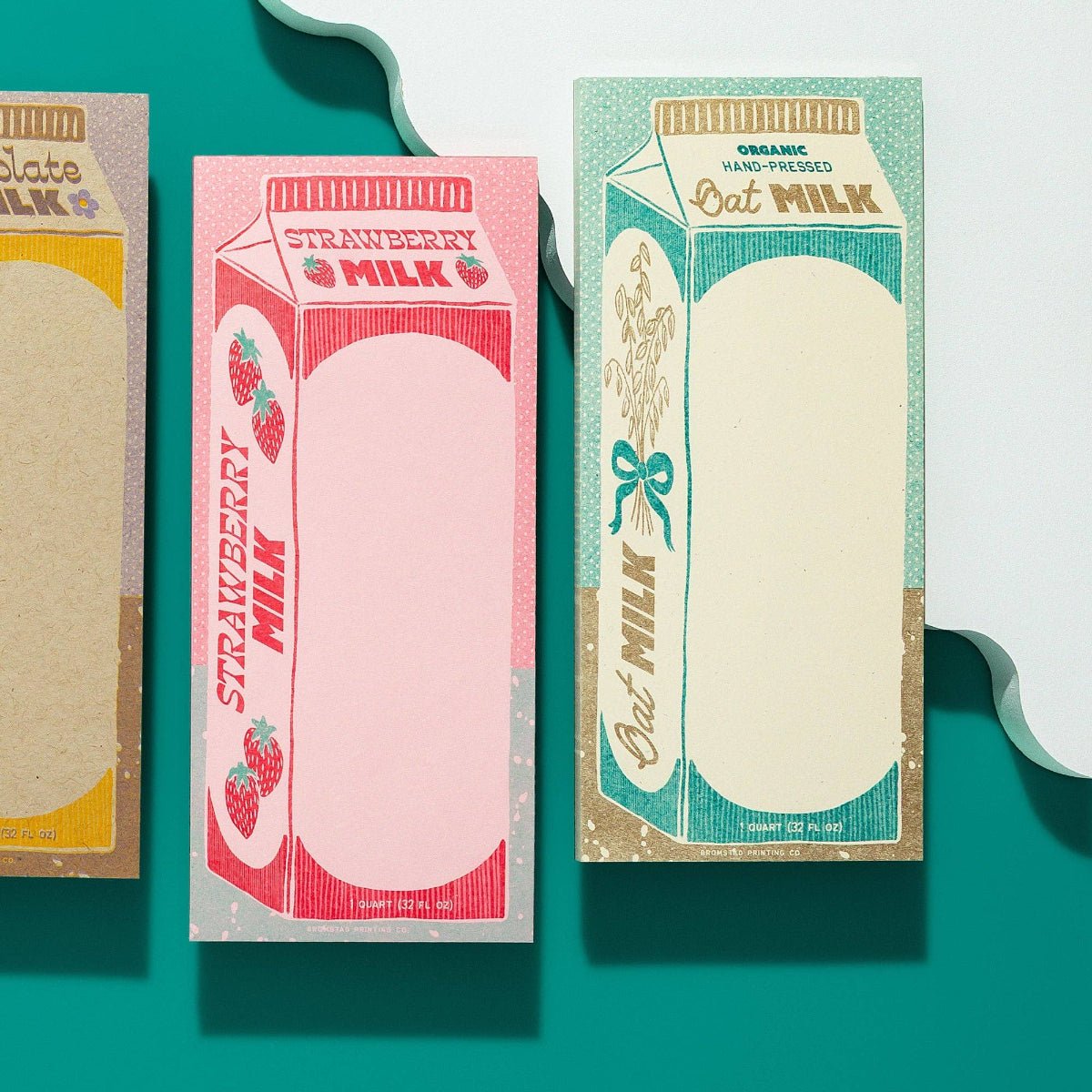 Oat Milk - Risograph Notepad - Twirls + Twigs