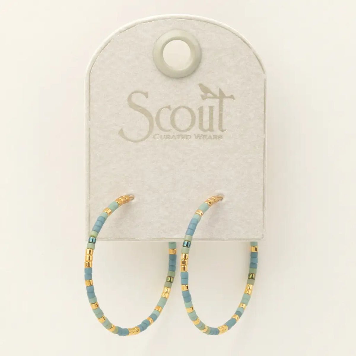 Chromacolor Miyuki Small Hoop - Turquoise Mint/Gold - Twirls + Twigs
