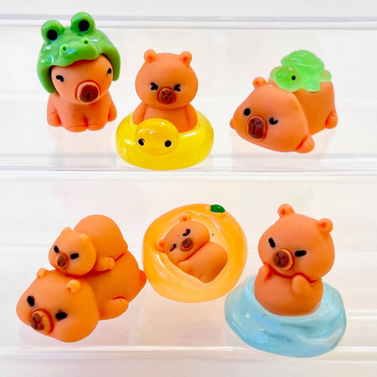 Cute Capybara Miniature Figurines - Twirls + Twigs