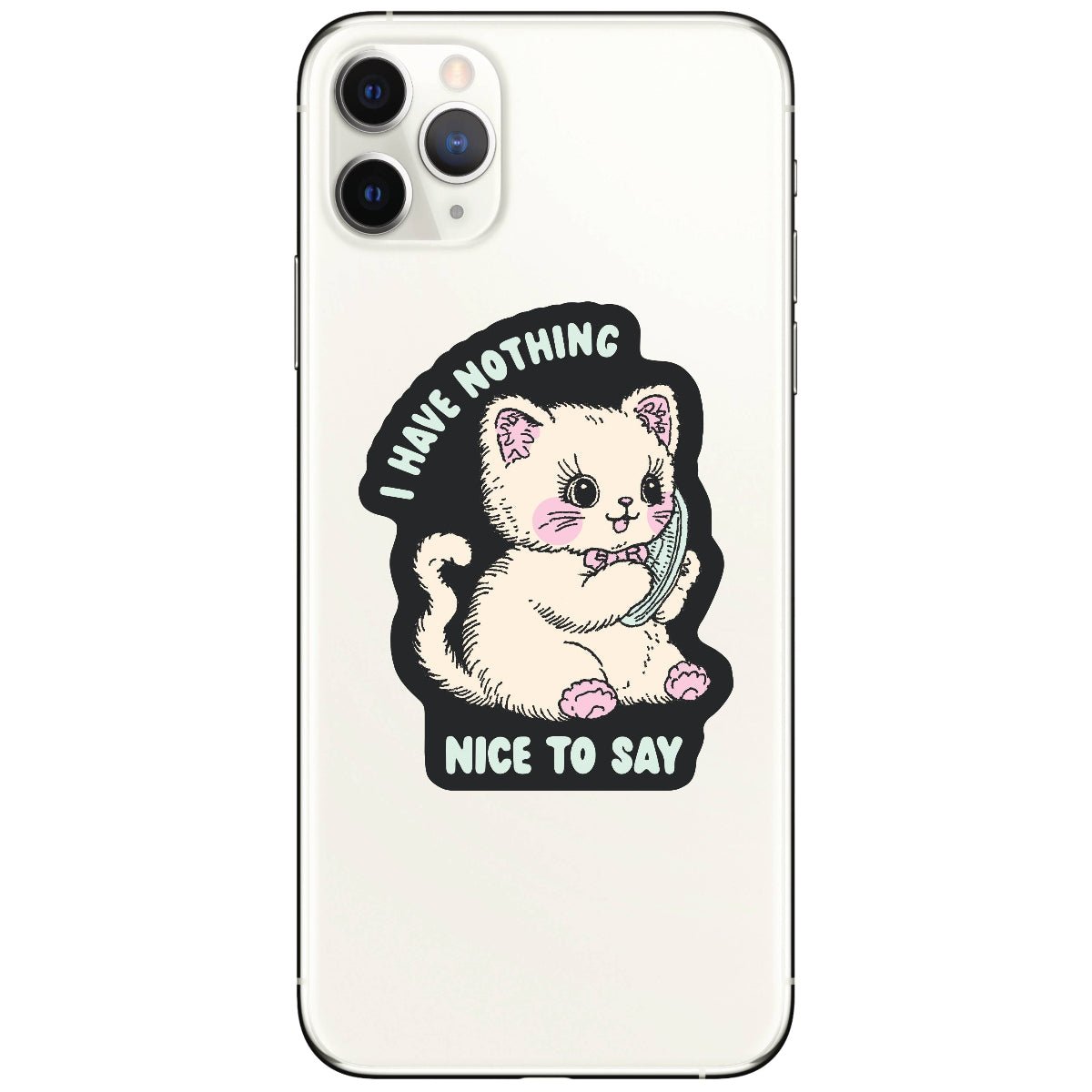 Feisty Kitty Cat Sarcastic Cute High Quality Vinyl Sticker - Twirls + Twigs