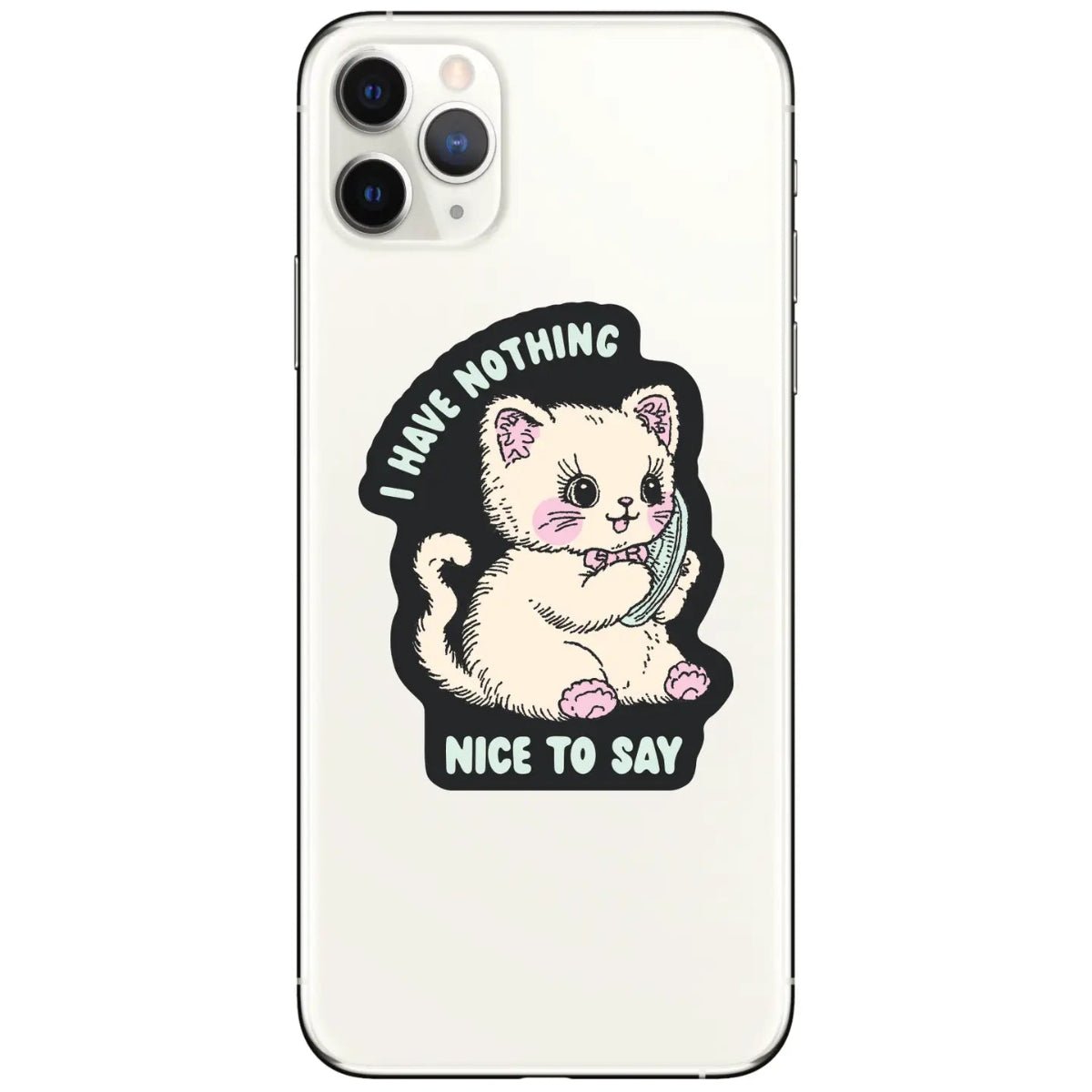Feisty Kitty Cat Sarcastic Cute High Quality Vinyl Sticker - Twirls + Twigs