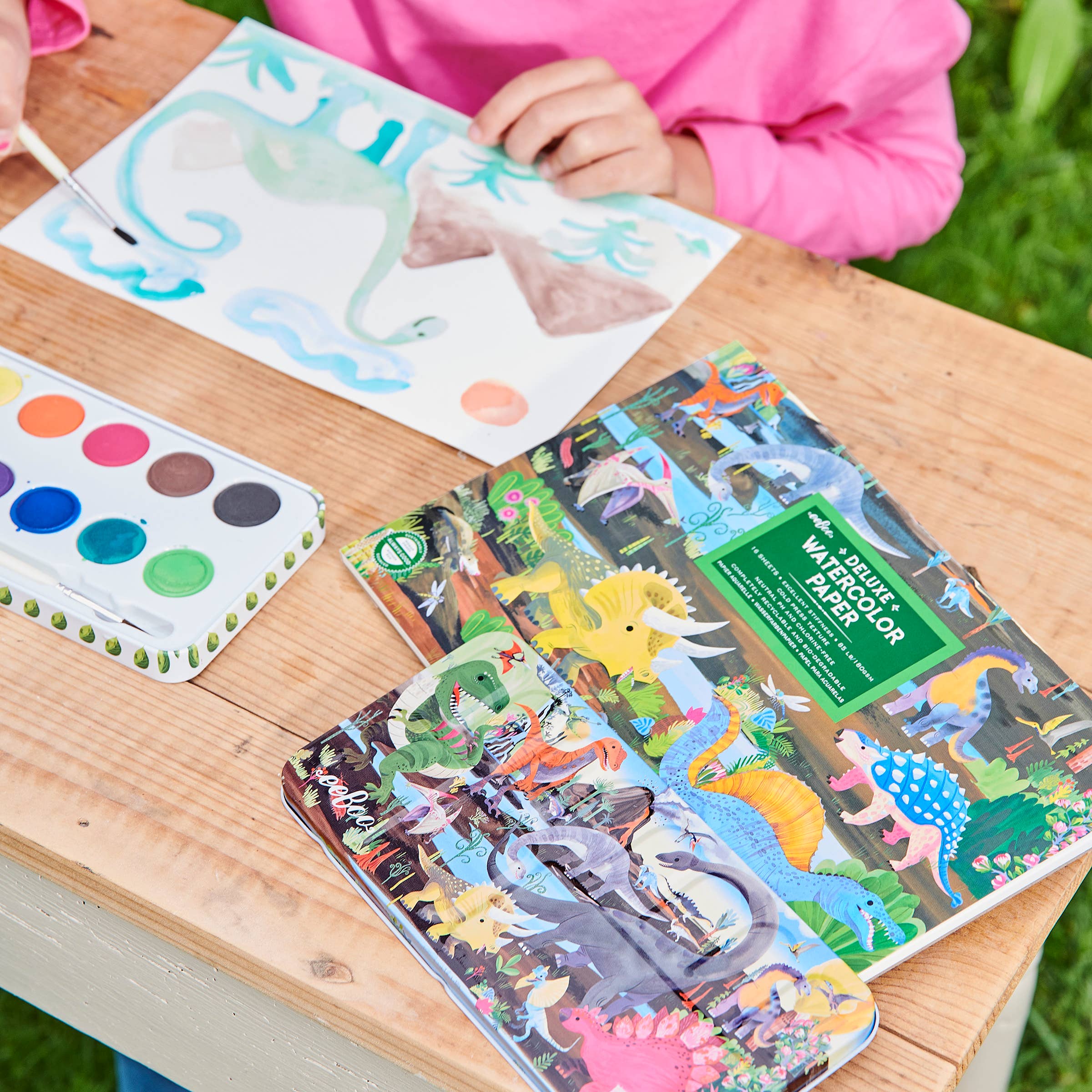 Dinosaur Cold Press Watercolor Paper - Twirls + Twigs