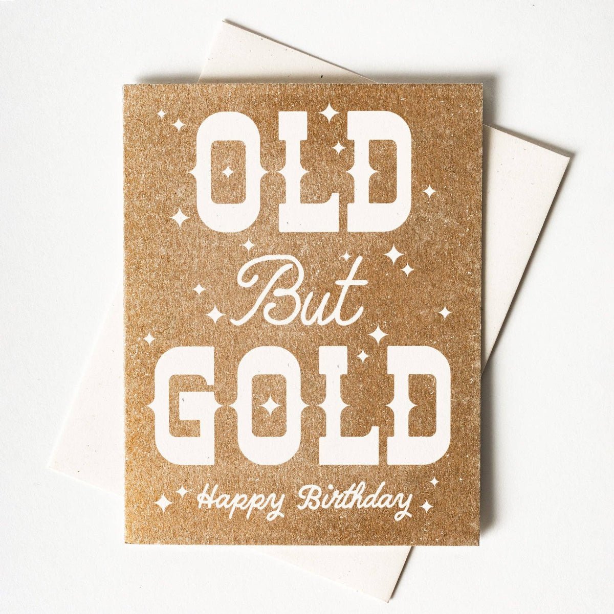 Old But Gold - Risograph Birthday Card - Twirls + Twigs