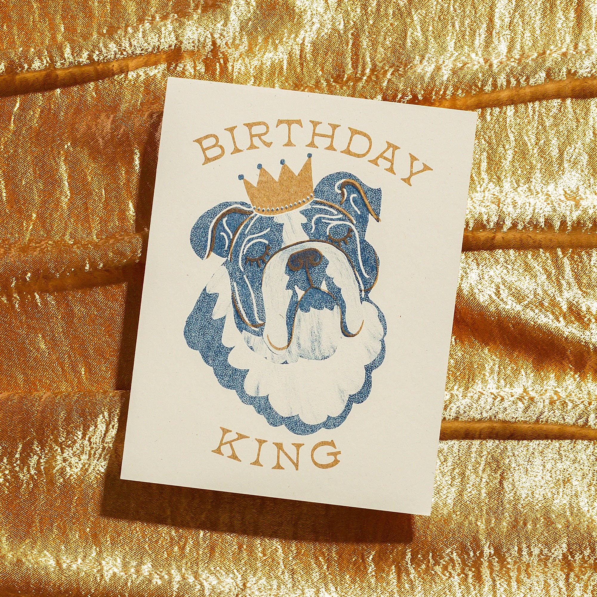 Birthday King - Risograph Card - Twirls + Twigs