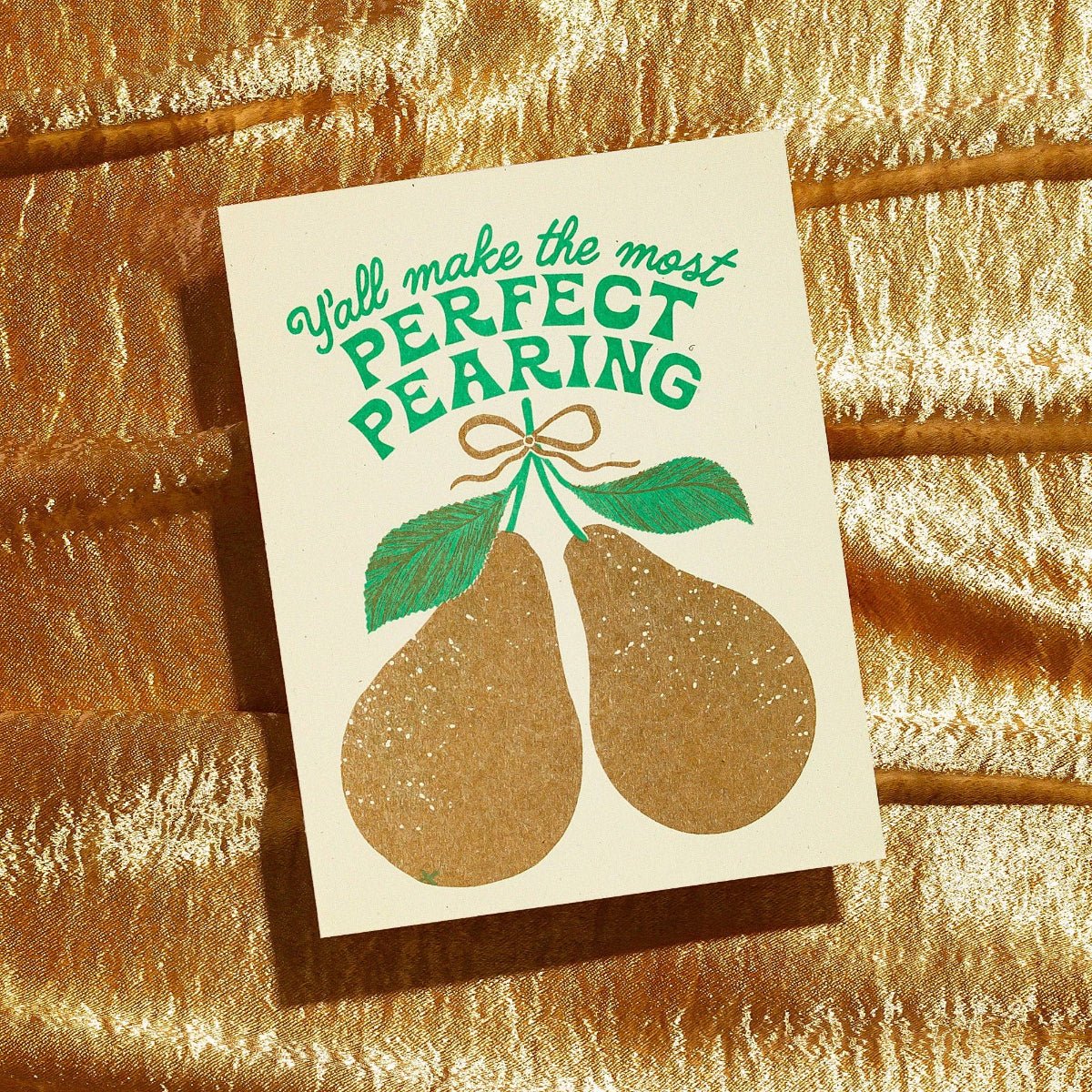 Perfect Pearing - Risograph Wedding Card - Twirls + Twigs