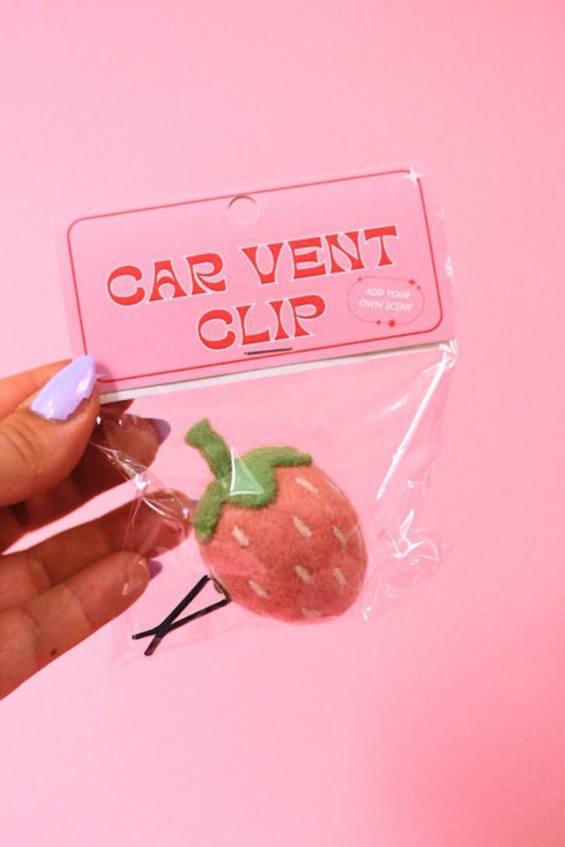 Strawberry Car Vent Clip: Red - Twirls + Twigs
