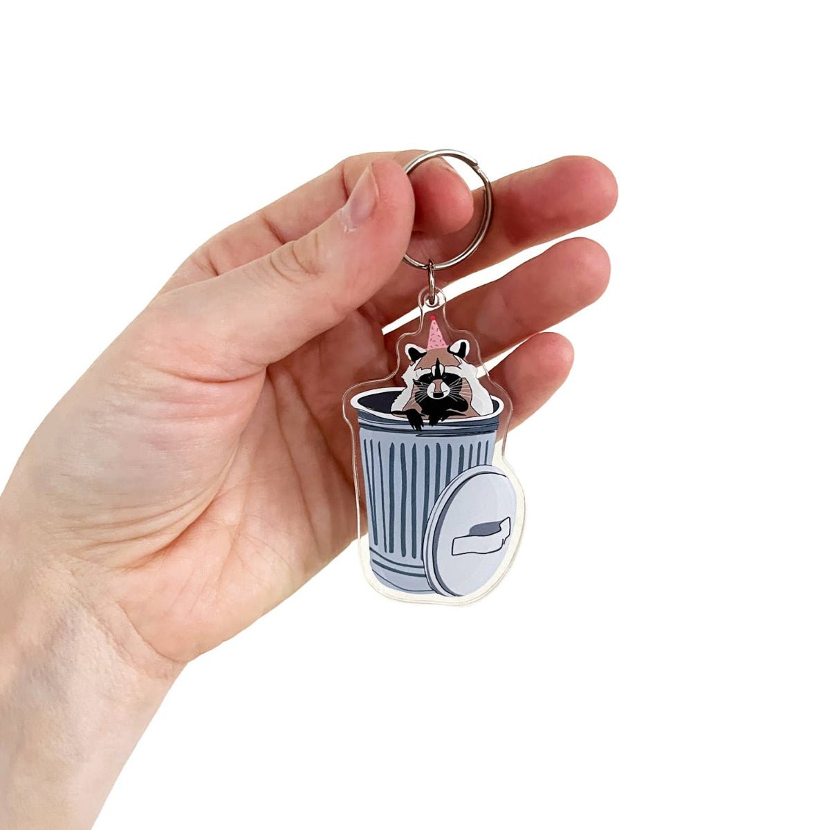 Raccoon Trash Party Keychain - Twirls + Twigs