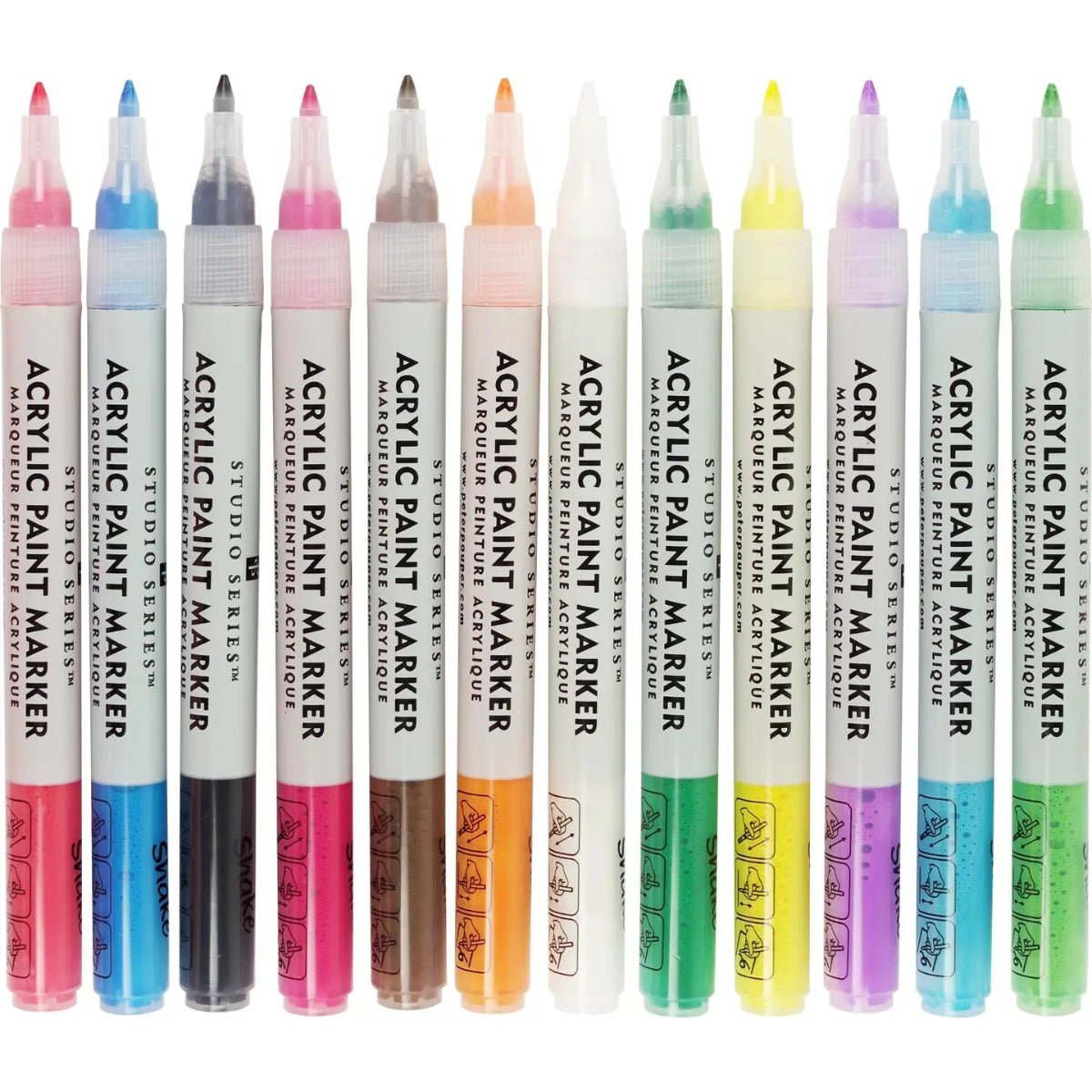 Studio Series Acrylic Paint Markers (Set of 12) - Twirls + Twigs