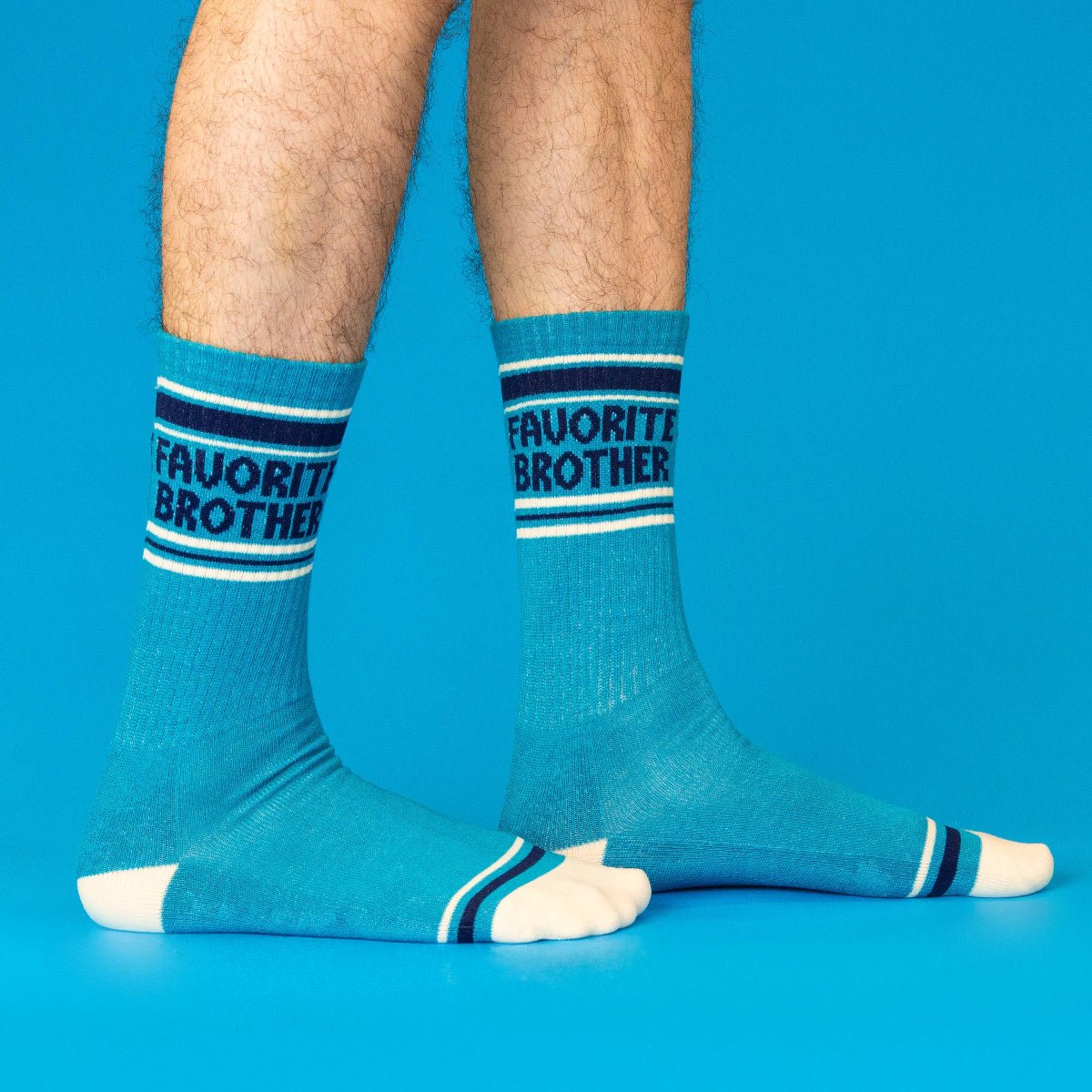 Favorite Brother Gym Crew Socks - Twirls + Twigs