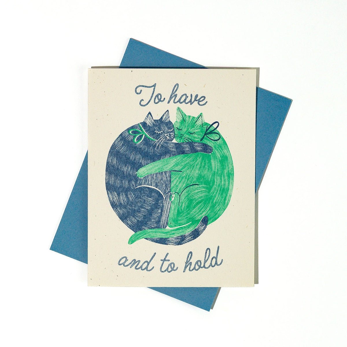 To Have And To Hold - Risograph Wedding Card - Twirls + Twigs