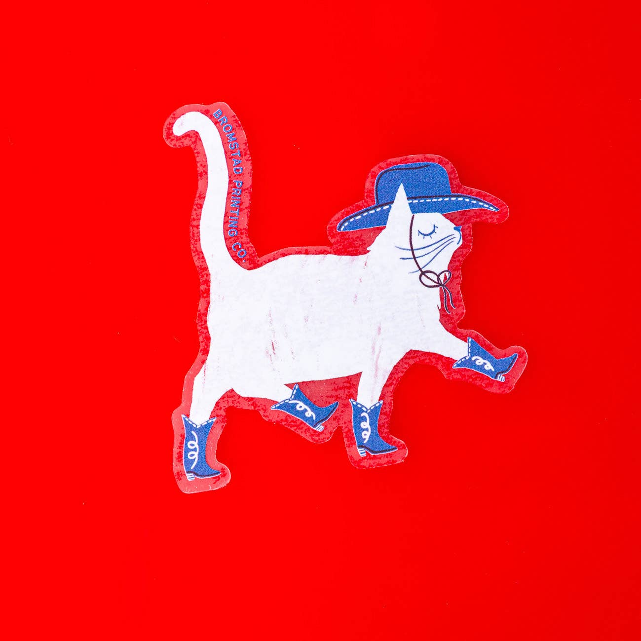 Cowboy Cat Clear Sticker - Twirls + Twigs