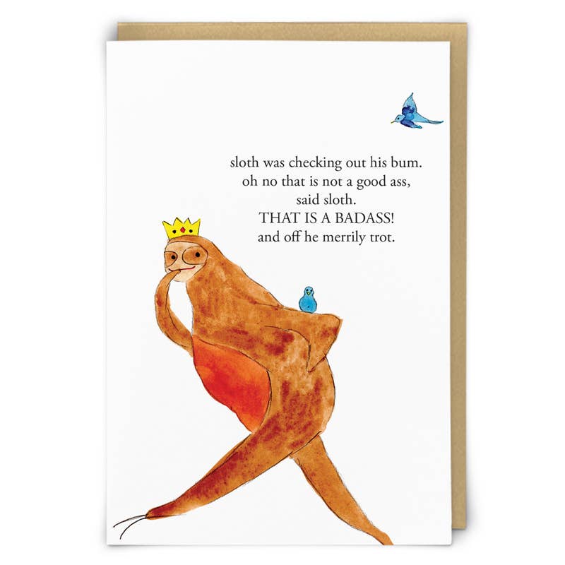 Badass Greeting Card - Twirls + Twigs