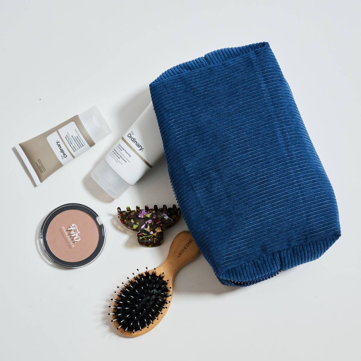 Cordially Yours - Corduroy Cosmetic & Travel Organizer Pouch: Cinnamon - Twirls + Twigs