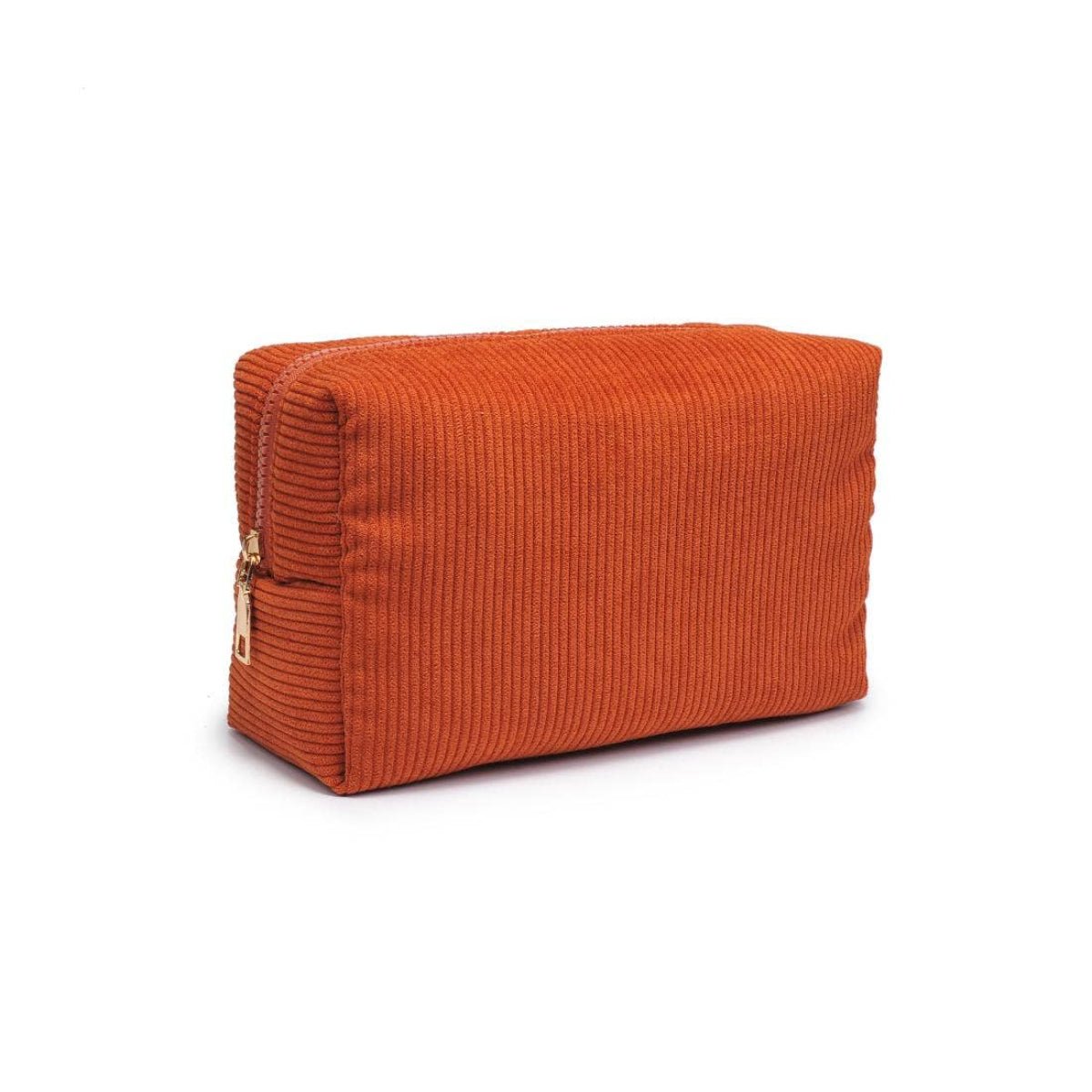 Cordially Yours - Corduroy Cosmetic & Travel Organizer Pouch: Cinnamon - Twirls + Twigs