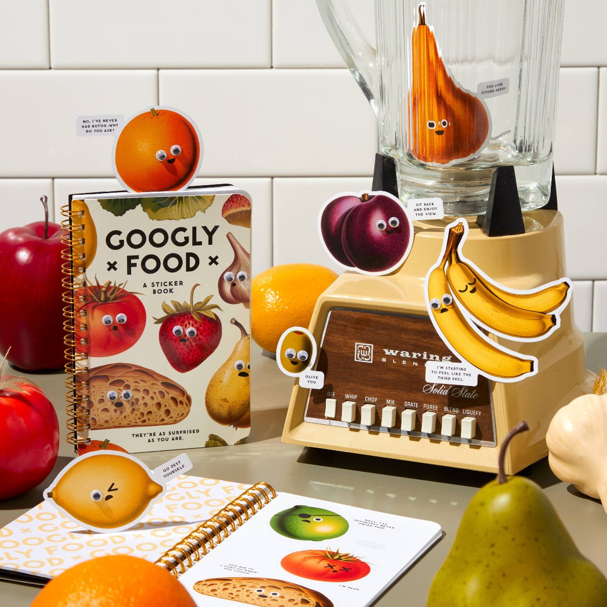 Brass Monkey Googly Food Sticker Book - Twirls + Twigs