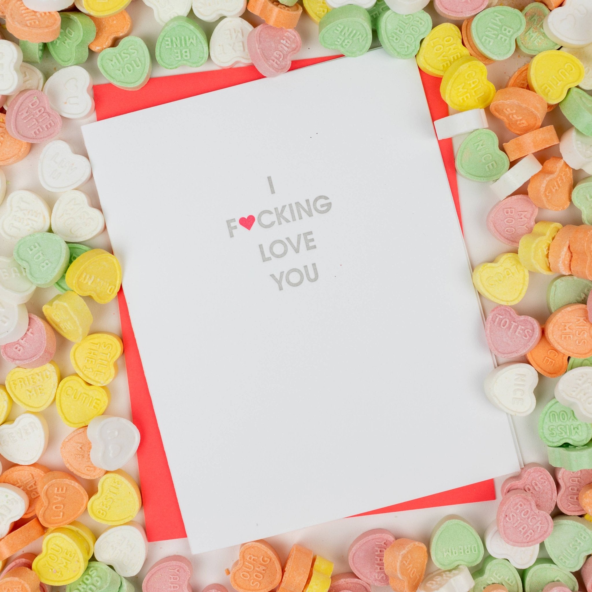 I Fucking Love You - Love Letterpress Card - Twirls + Twigs