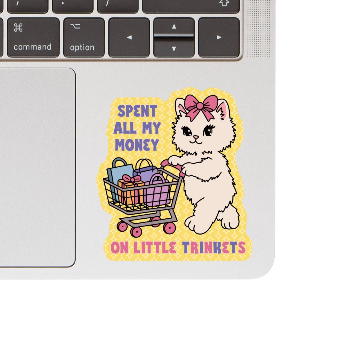 Adorable Trinket Kitty Cat Shop Vinyl Sticker - Twirls + Twigs
