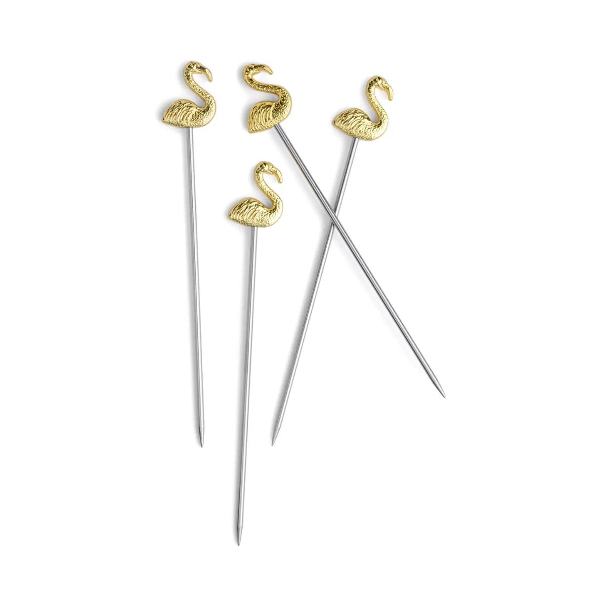 The Lily Flamingo Cocktail Picks - Set of 4 - Twirls + Twigs