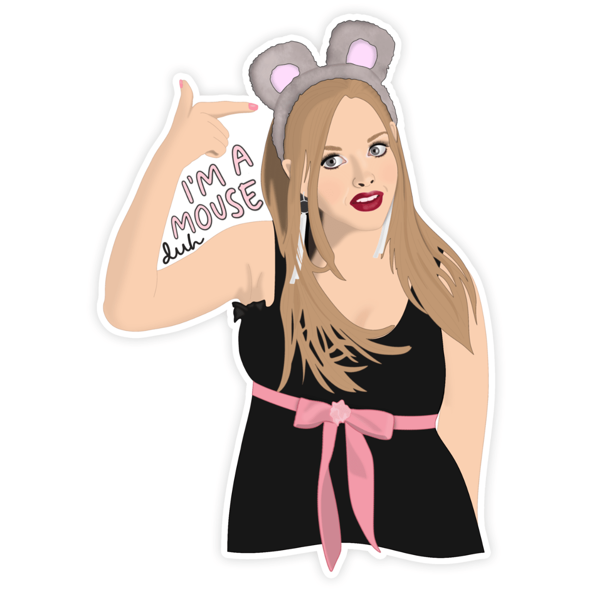 Mean Girls Karen I'm A Mouse Duh Halloween Sticker - Twirls + Twigs