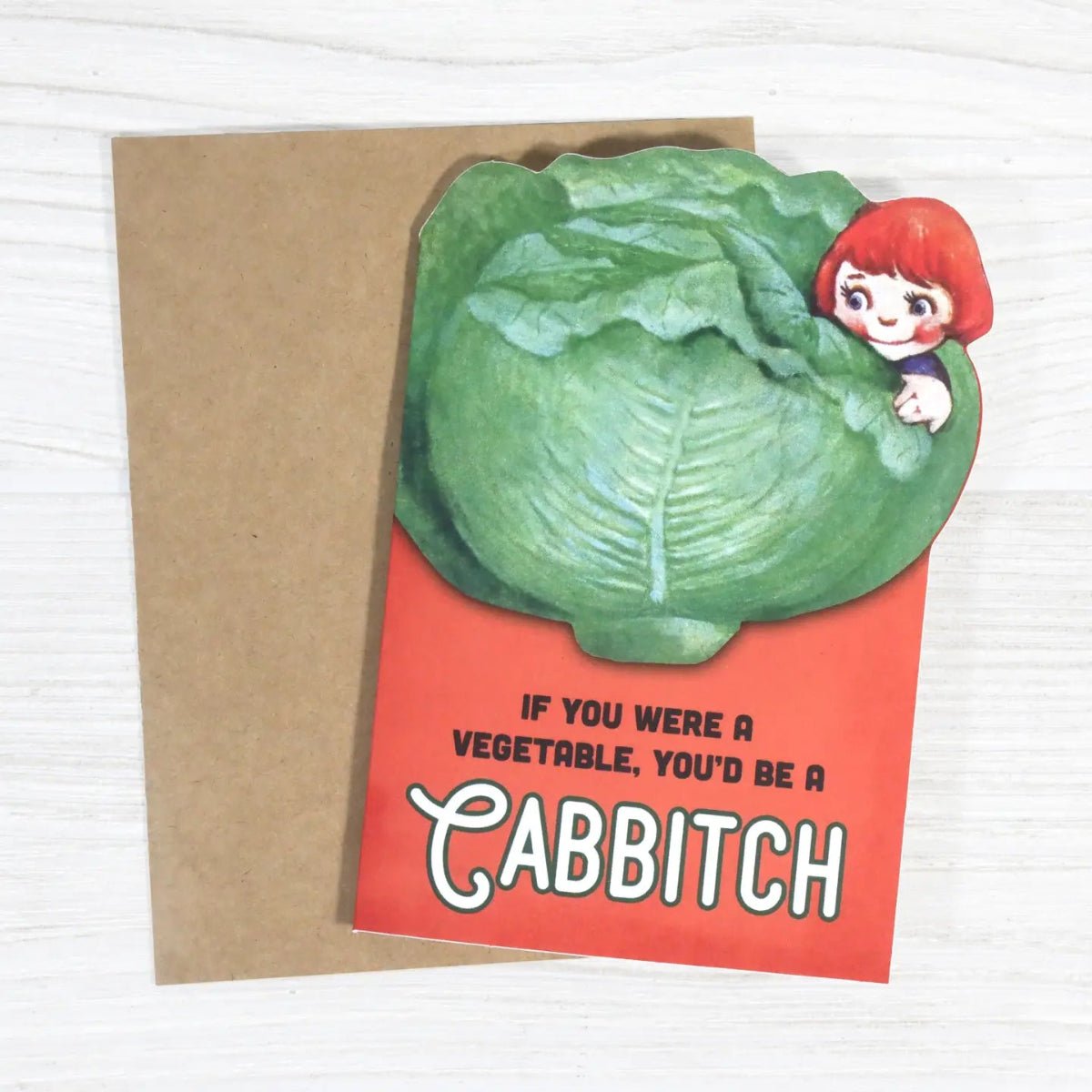 If You Were A Vegetable, You’D Be A Cabbitch Insult Card - Twirls + Twigs