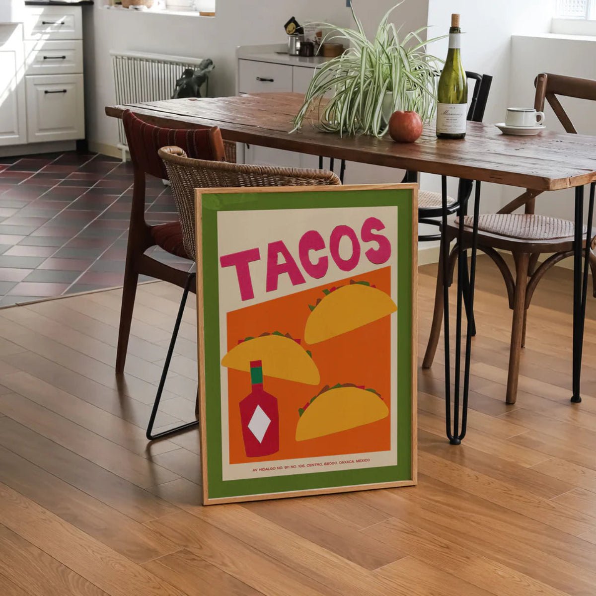 Tacos Hand Collaged Print 11x14 - Twirls + Twigs