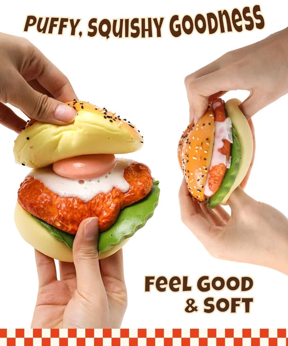 Ultimate Stress Relief Squishy - Teriyaki Burger Bun - Twirls + Twigs