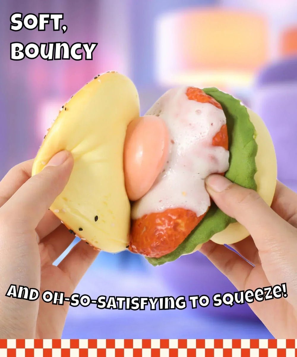 Ultimate Stress Relief Squishy - Teriyaki Burger Bun - Twirls + Twigs