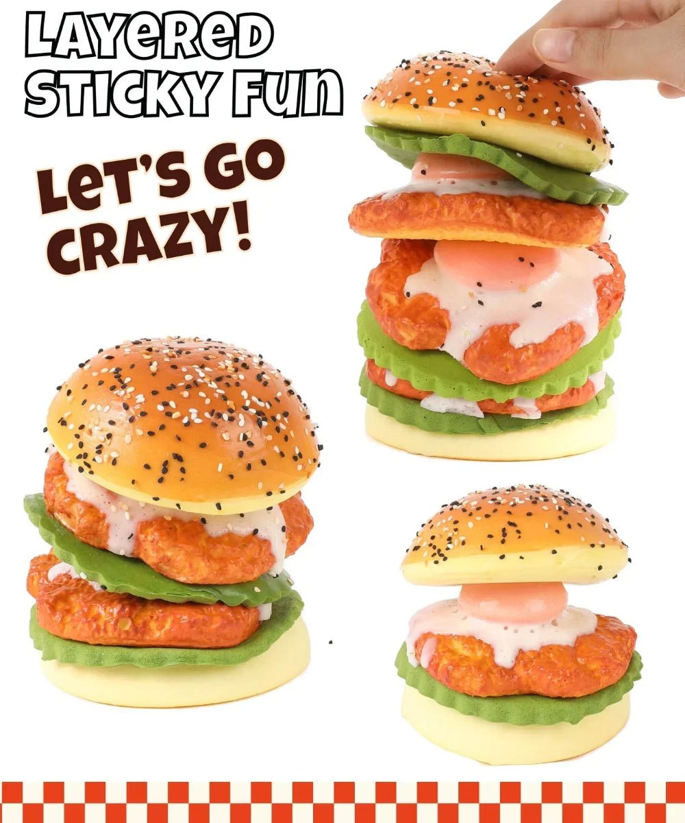 Ultimate Stress Relief Squishy - Teriyaki Burger Bun - Twirls + Twigs
