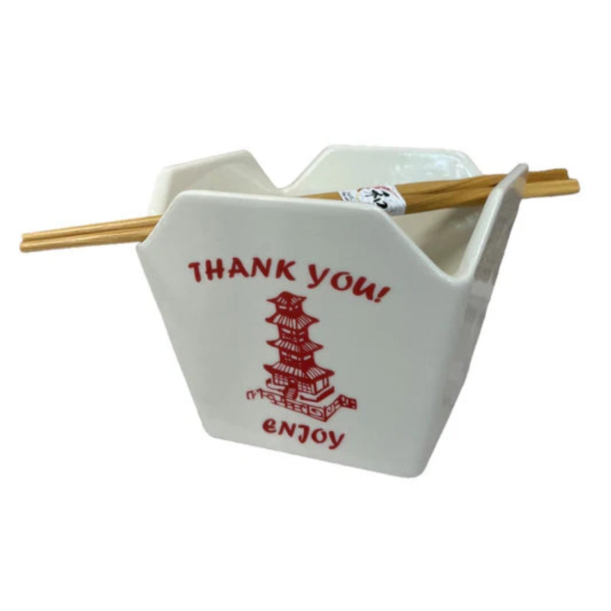 16oz Takeout Box Serving Bowl Chopsticks Pagoda - Twirls + Twigs