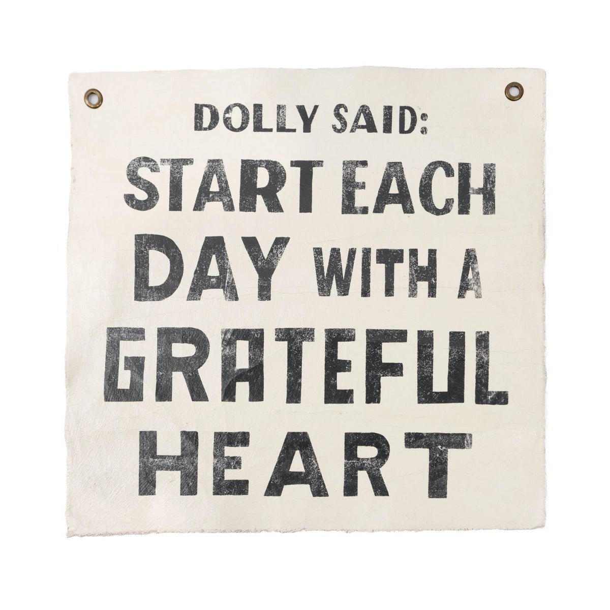 Dolly Said 25"x25" Hand Painted Wall Hanging - Twirls + Twigs