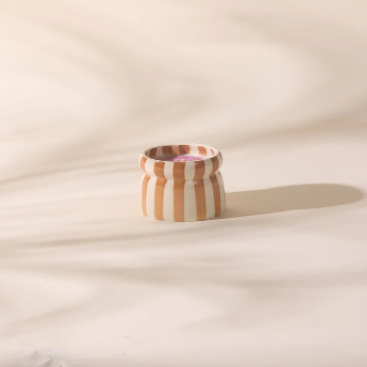 CABANA RUST STRIPED HAND PAINTED CERAMIC SIENNA SUNSET - Twirls + Twigs