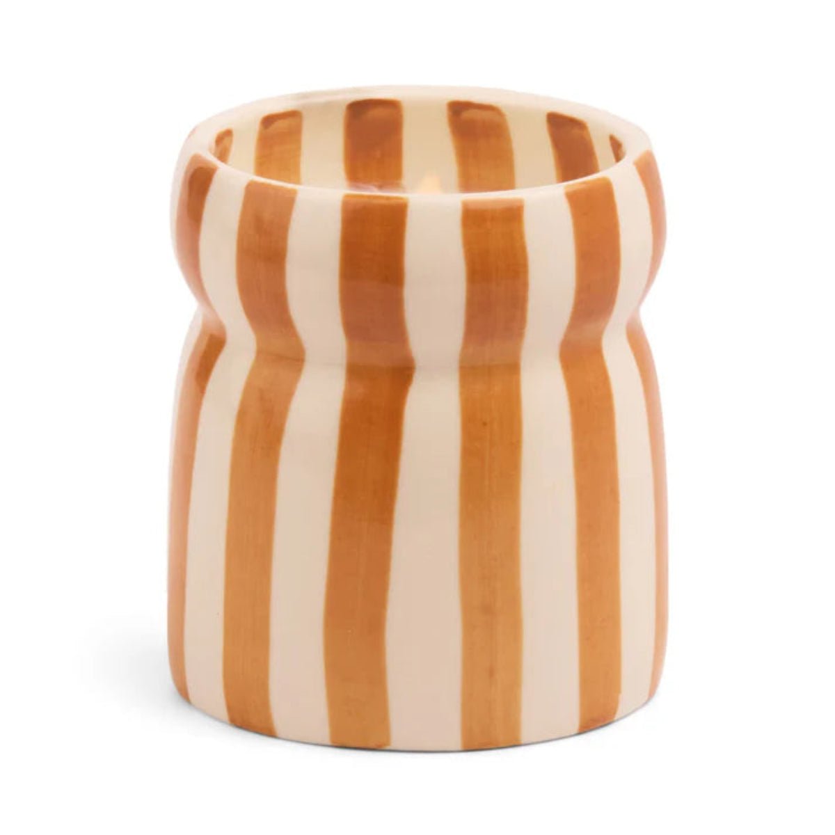 CABANA RUST STRIPED HAND PAINTED CERAMIC SIENNA SUNSET - Twirls + Twigs