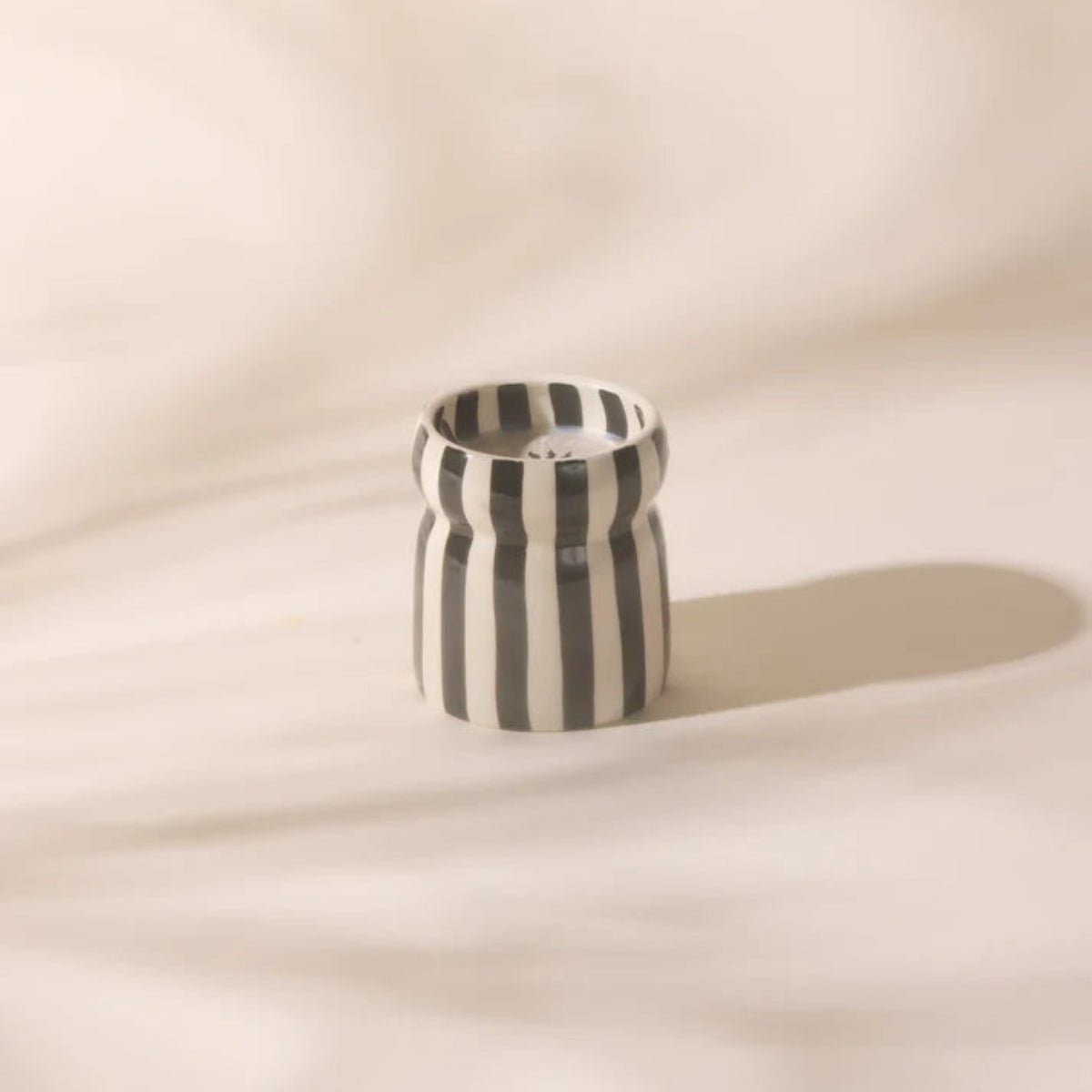 Cabana 6.5 oz Black Candle - Lava Stone - Twirls + Twigs