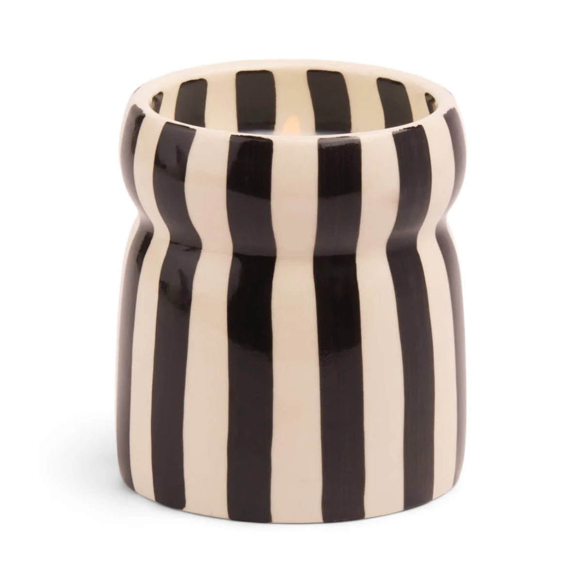 Cabana 6.5 oz Black Candle - Lava Stone - Twirls + Twigs