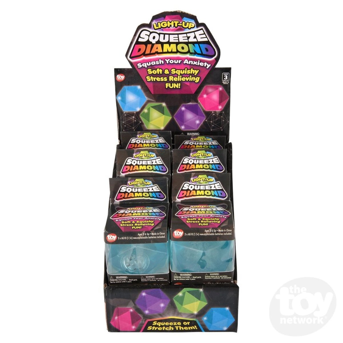 2.75" Light-Up Squeezy Sugar Diamond 12ct - Twirls + Twigs