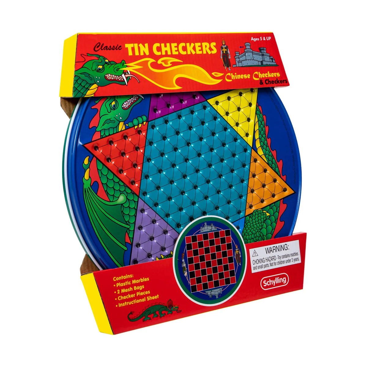 Tin Chinese Checkers - Twirls + Twigs