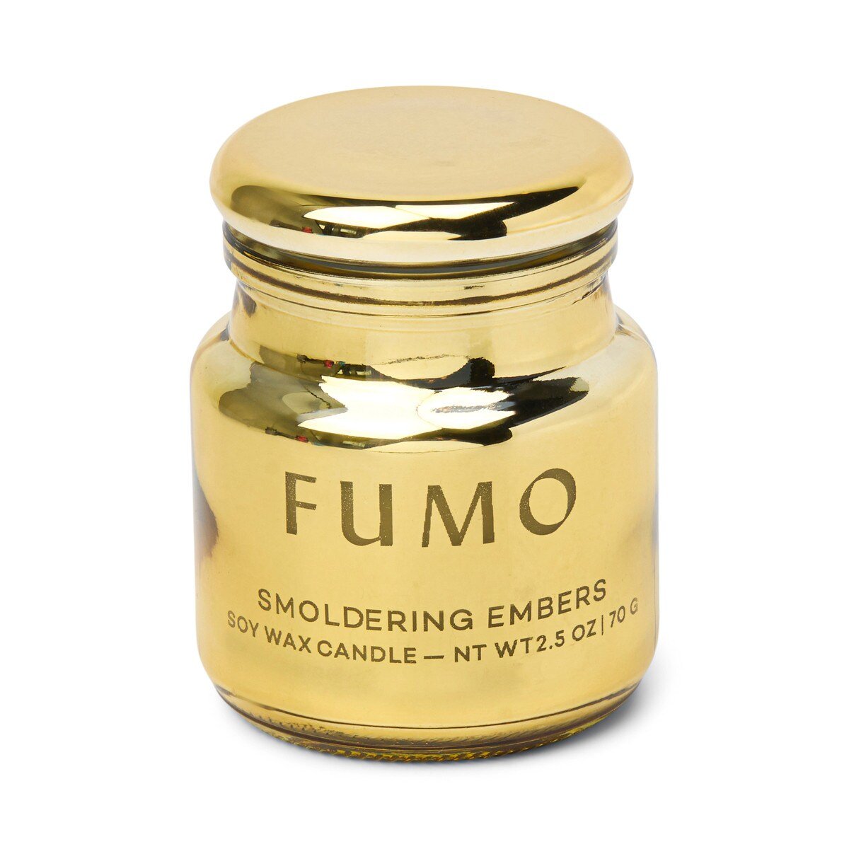 CHROMA GOLD METALLIC ETCHED GLASS CANDLE - FUMO - Twirls + Twigs