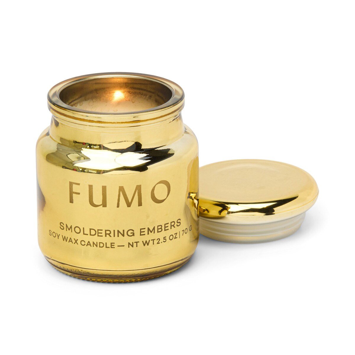 CHROMA GOLD METALLIC ETCHED GLASS CANDLE - FUMO - Twirls + Twigs
