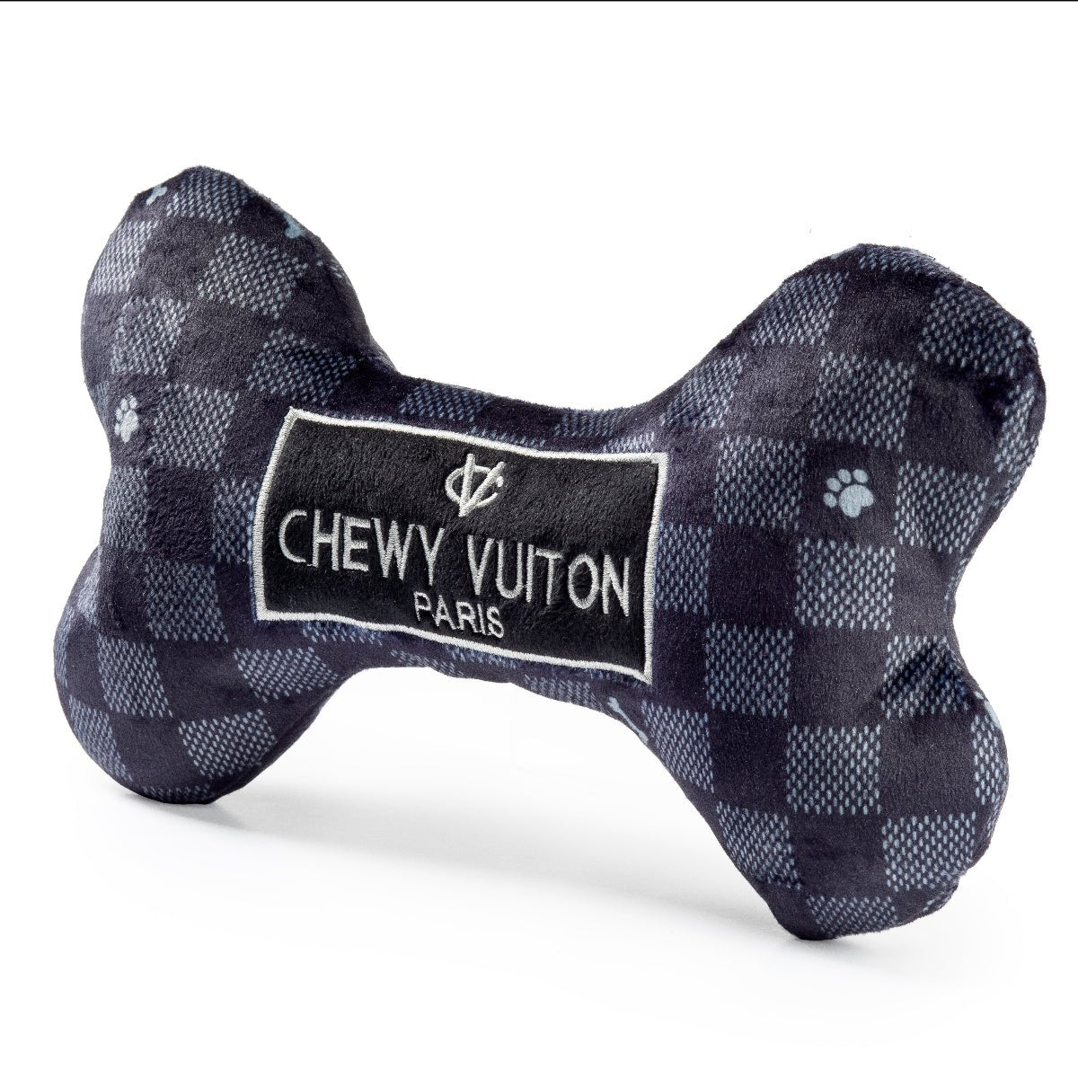 Black Checker Chewy Vuiton Bone - Twirls + Twigs