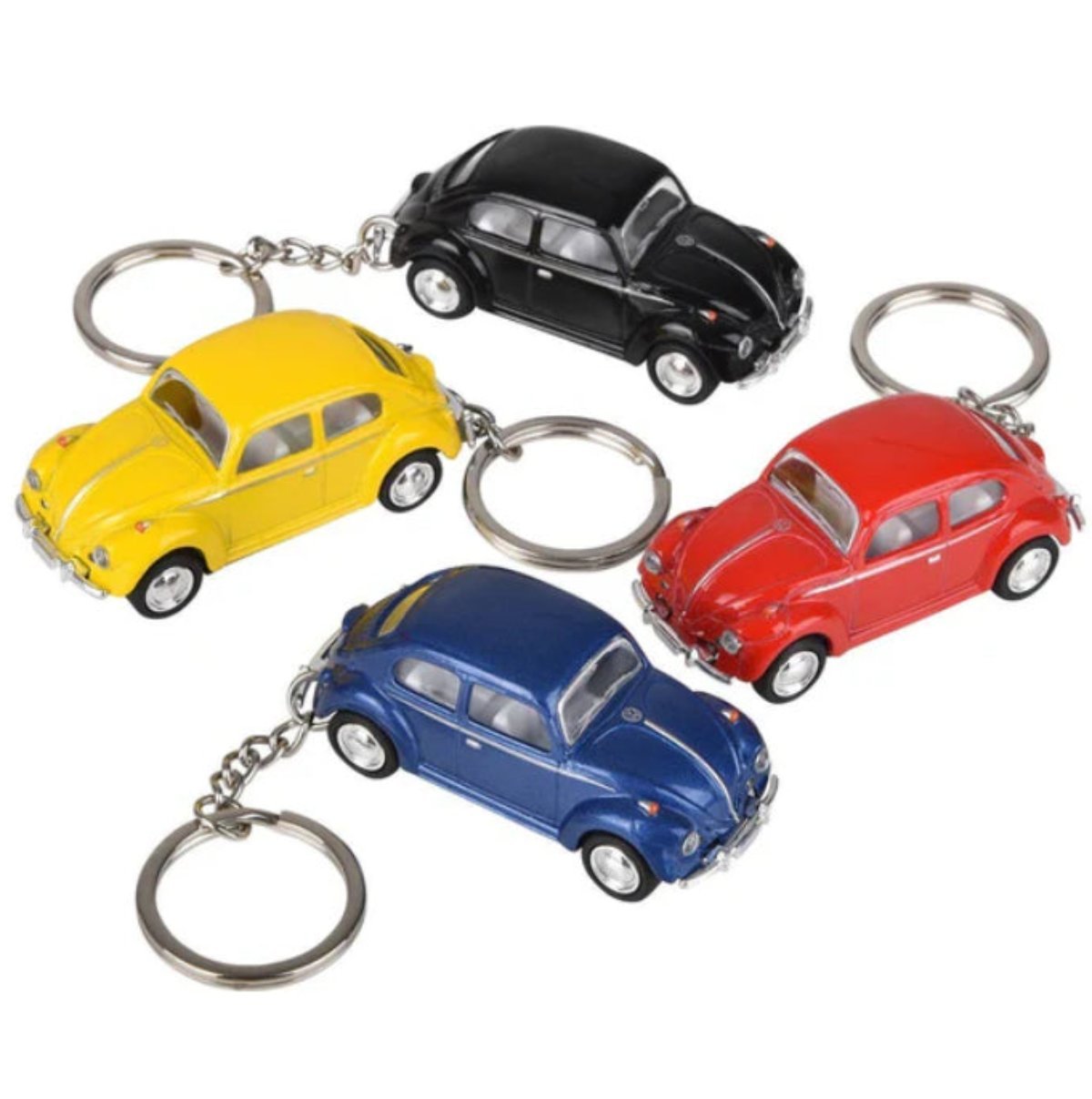 VW Classic Beetle Keychain-2.5" Diecast Pull Back 1967 - Twirls + Twigs