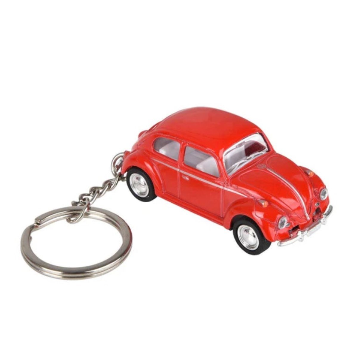 VW Classic Beetle Keychain-2.5" Diecast Pull Back 1967 - Twirls + Twigs